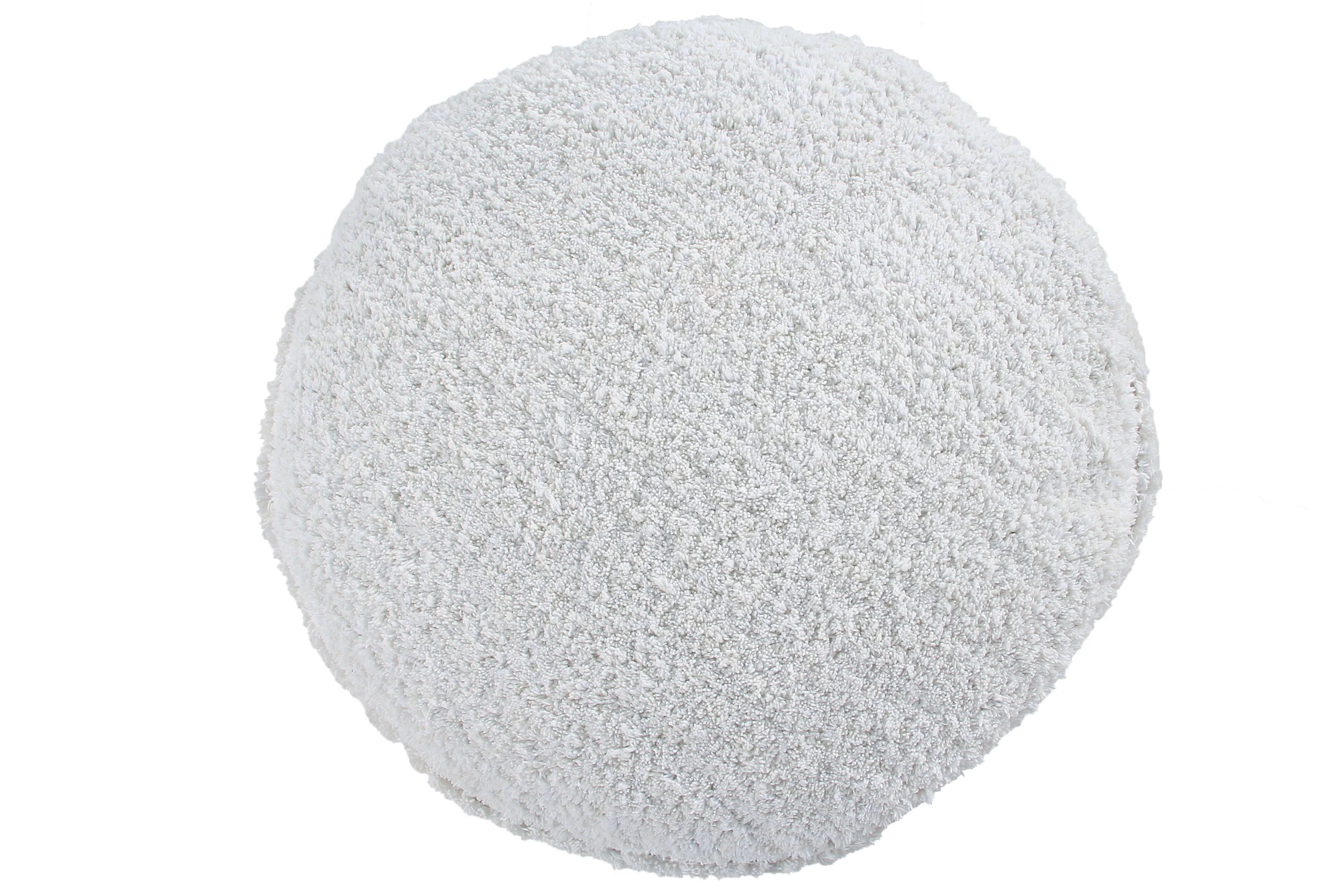 CHILL - Pouf rond couvert en coton | Blanc