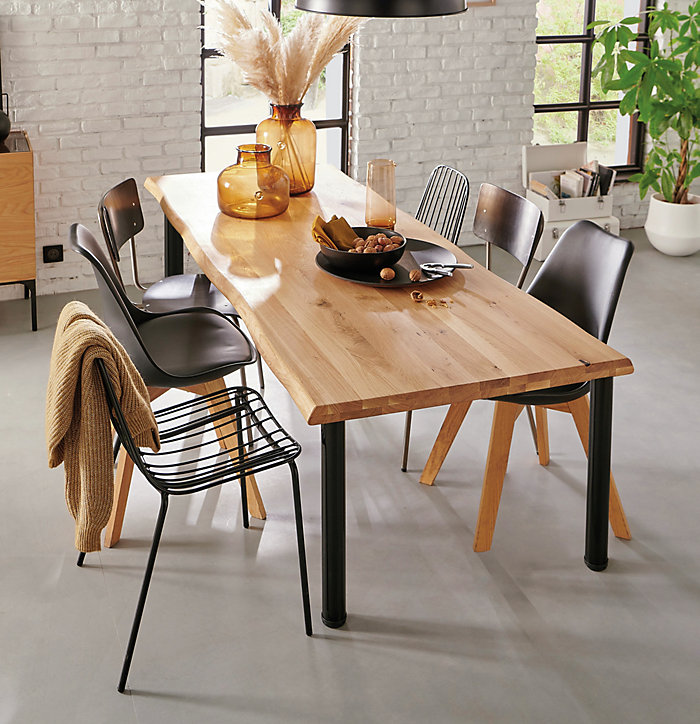 Plateau table chêne massif 200 x 80 cm, ép 40mm