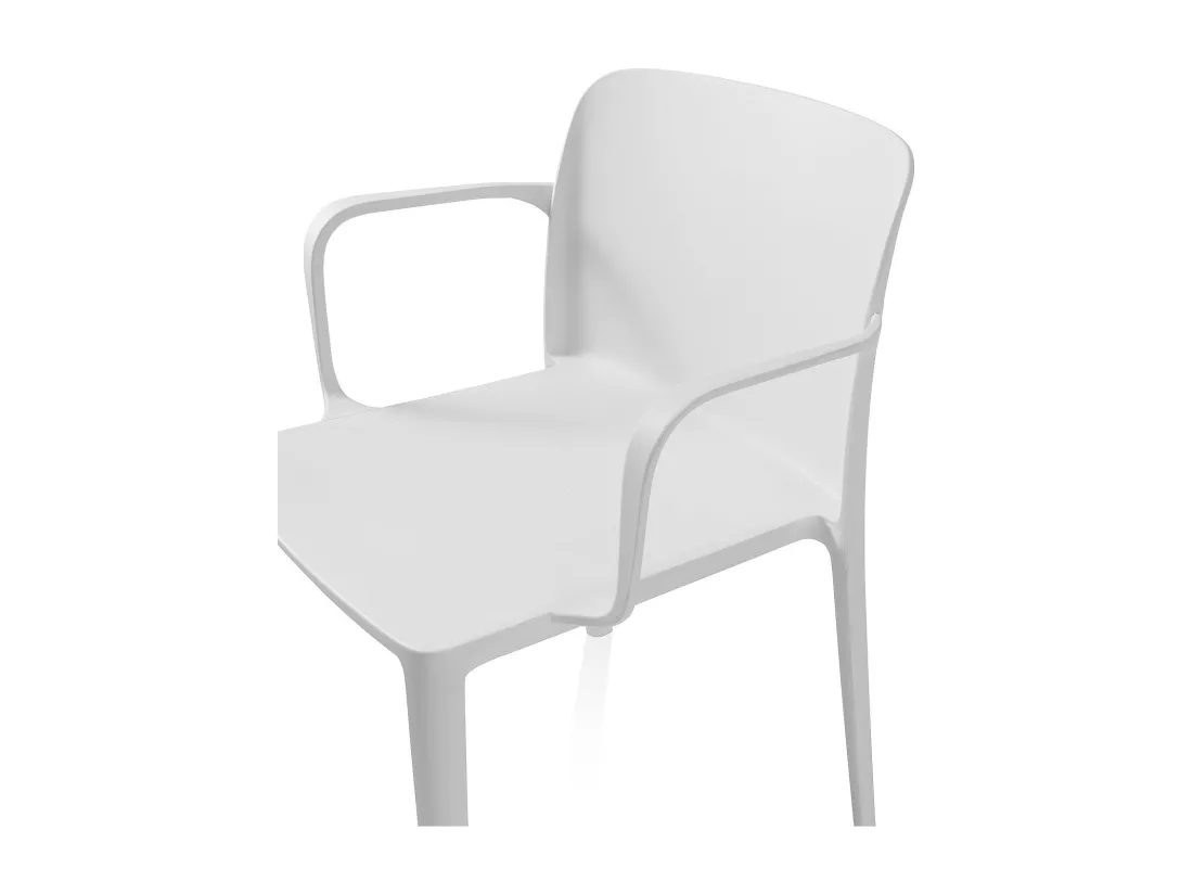 Set de 4 Chaises d'intérieur/extérieur TIMMY blanche