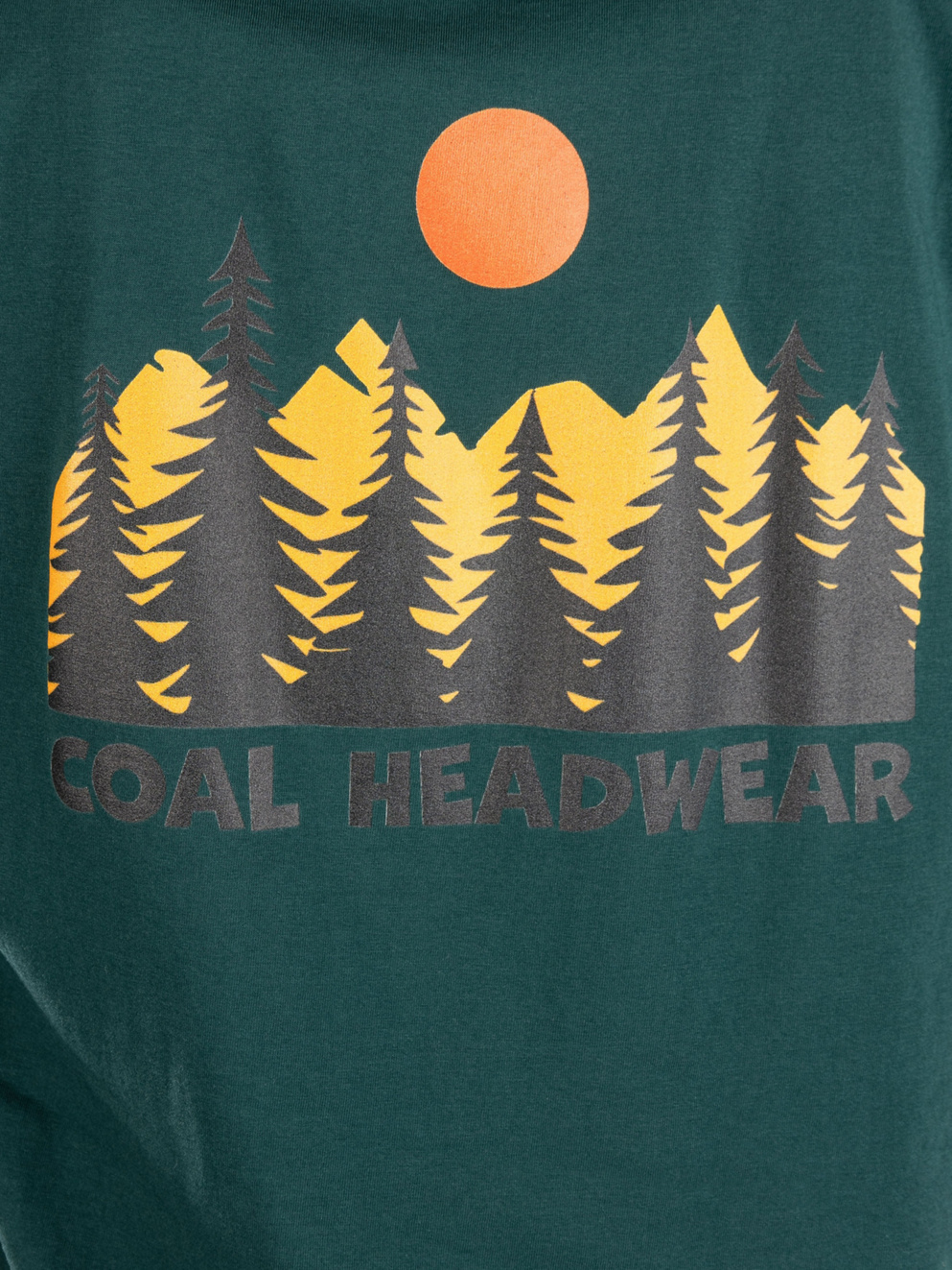 Coal Sunset Trees T-Shirt dark green