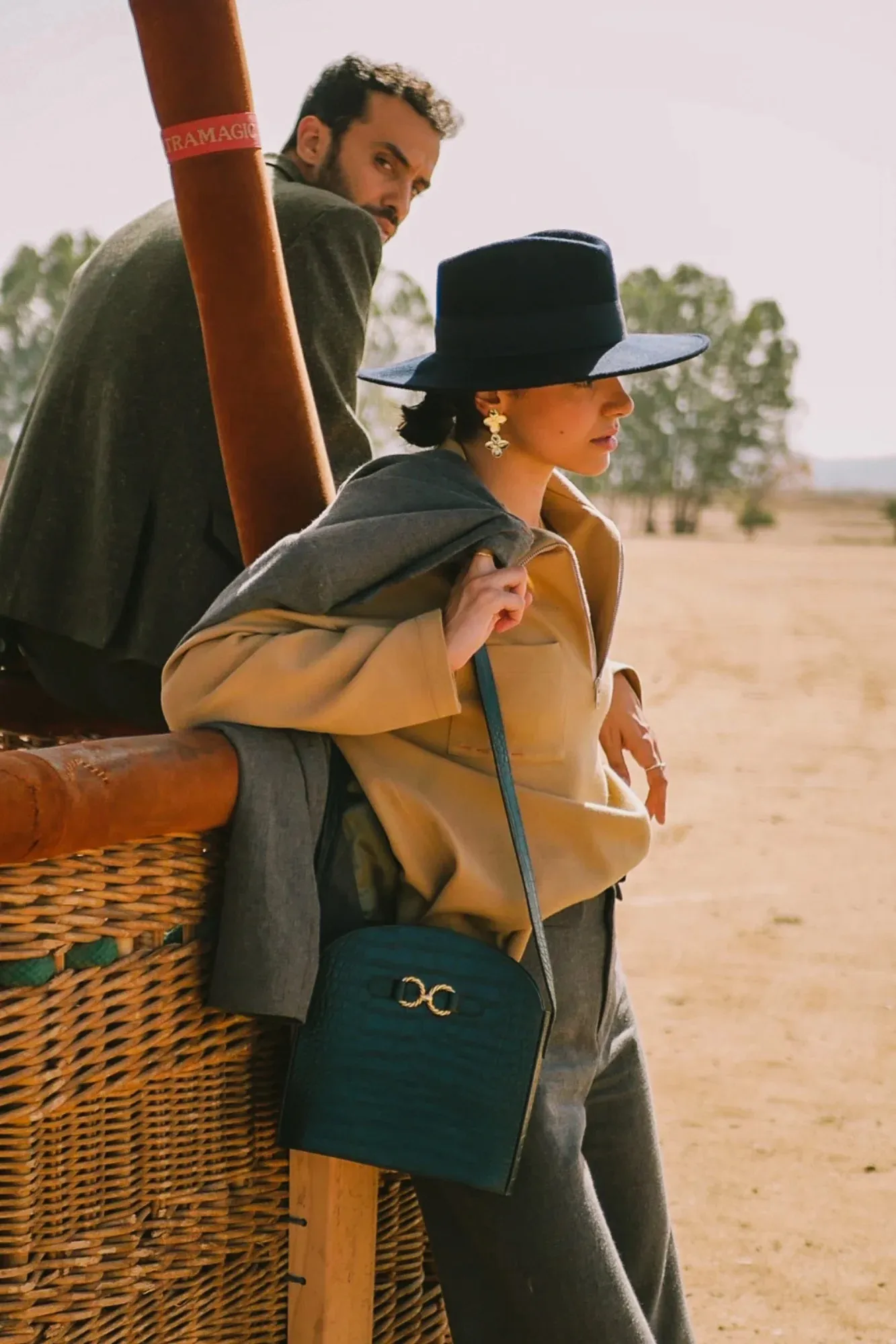 Sac en cuir croco Aimée Fauvette