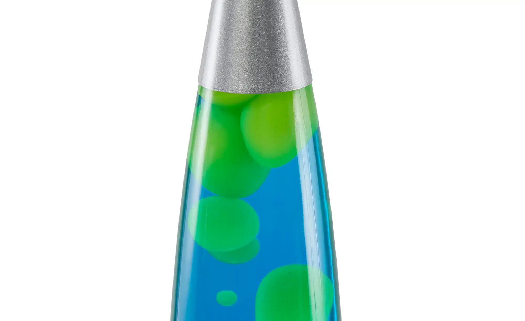 Trio Lava-Leuchte, silber, blau/gelb