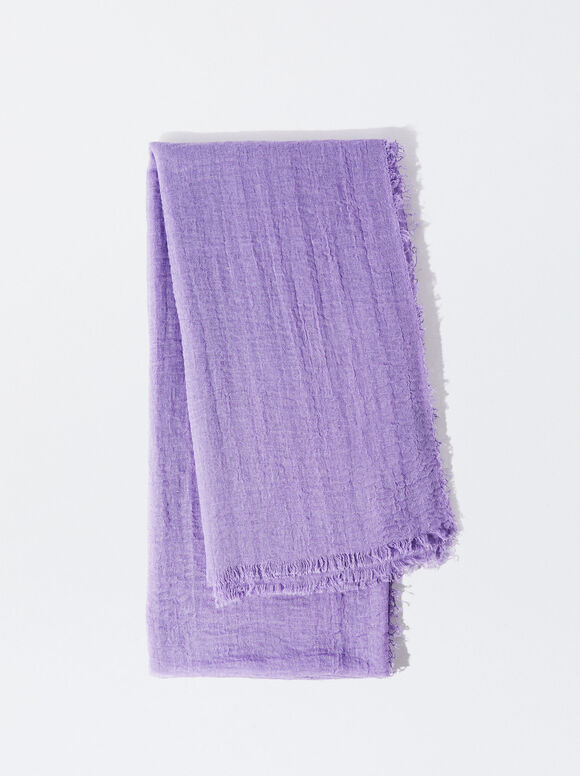 Pashmina enrugada - Roxa