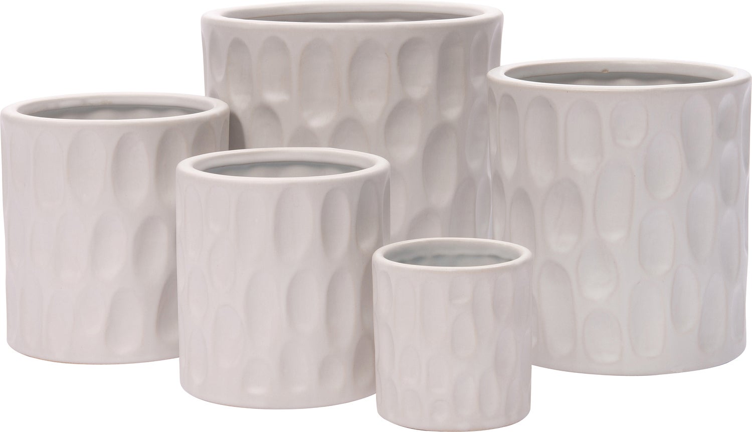 Intratuin bloempot Fado wit D 10,5 H 11 cm