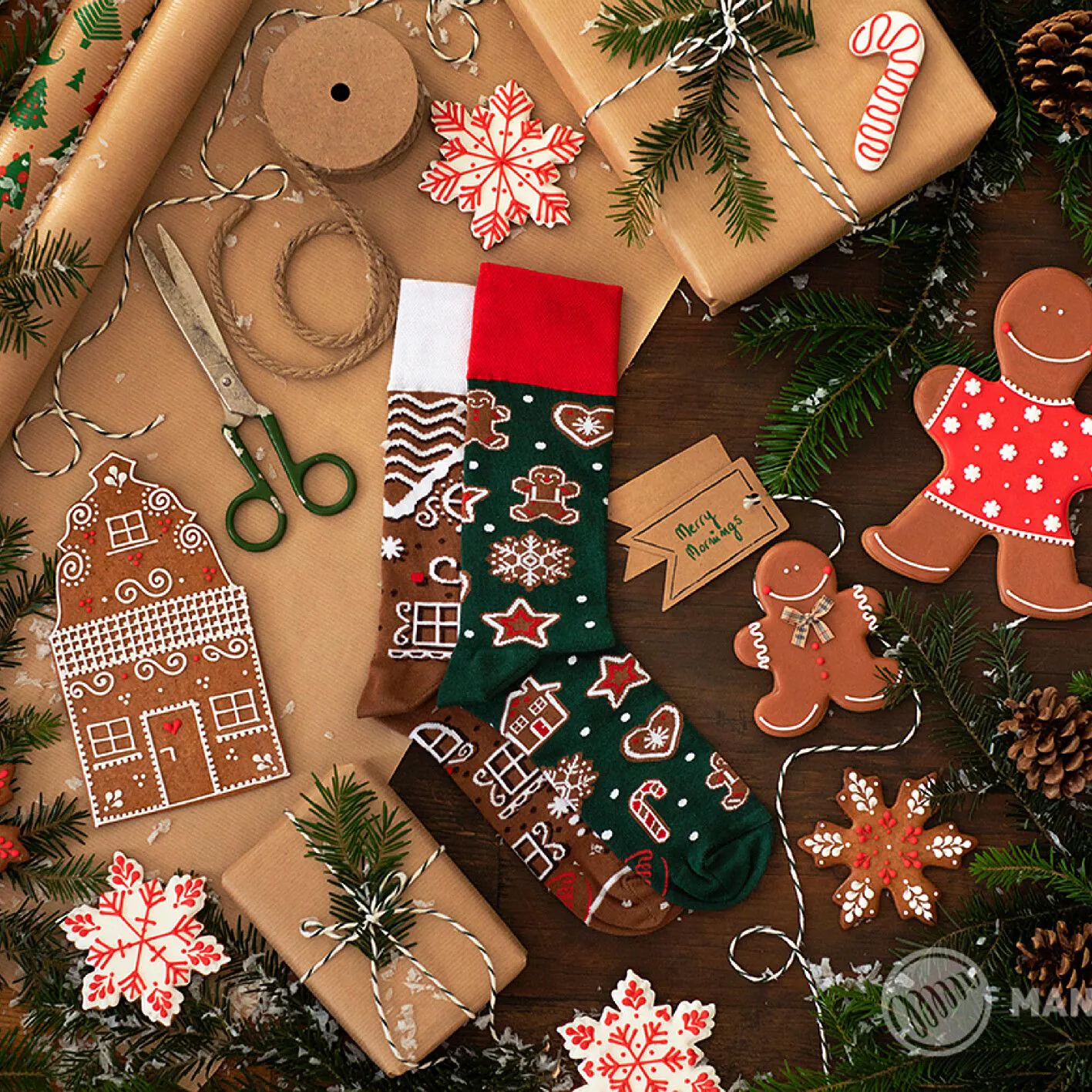 Weihnachtssocken Lebkuchen Größe 35-38