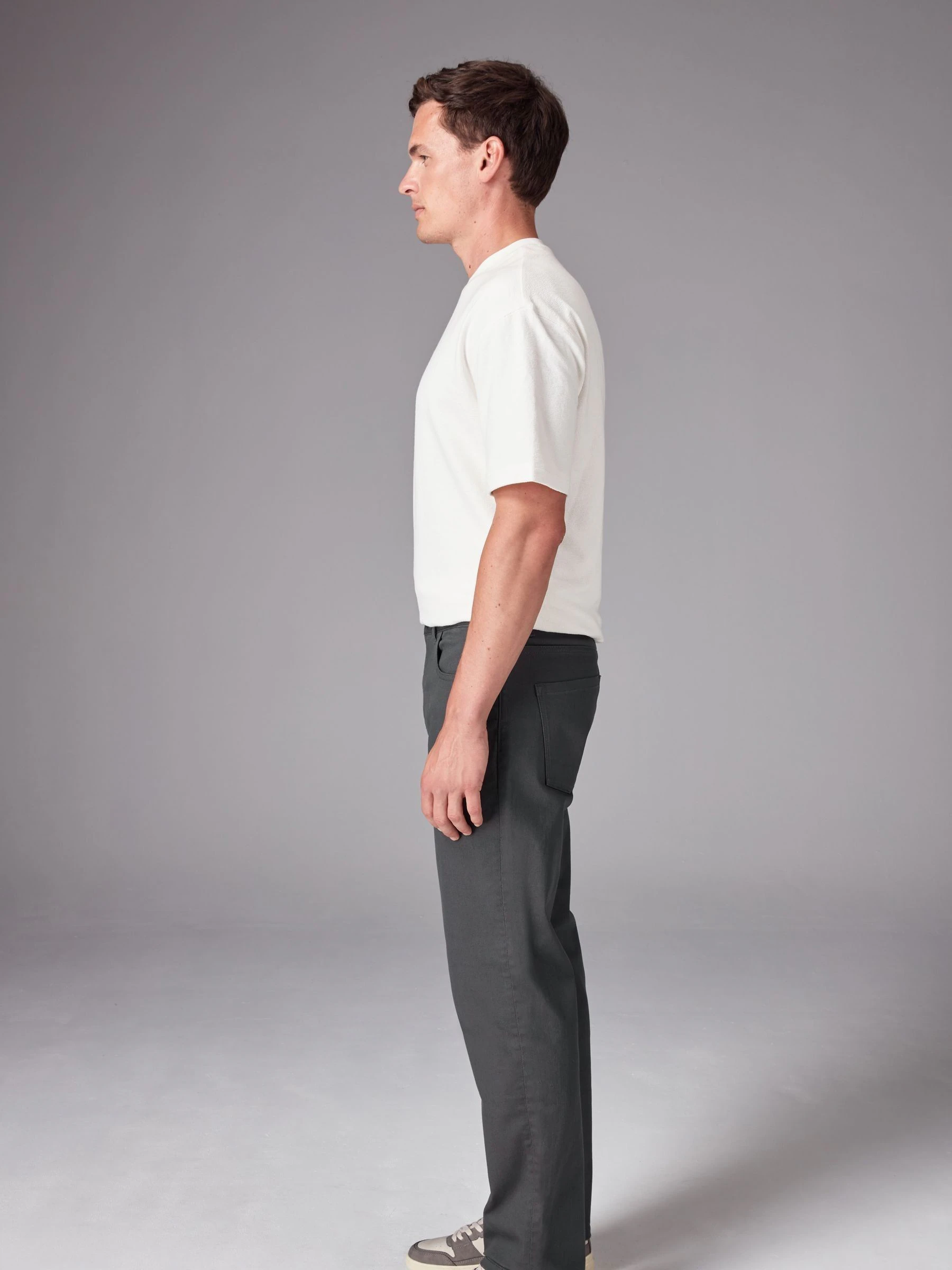 Antraciet - Klassieke stretchy Jeans met relaxed fit