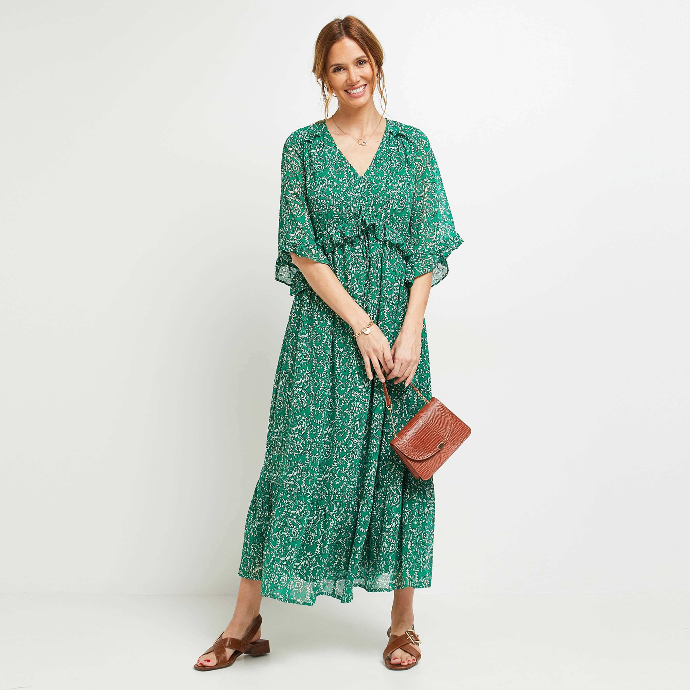 Robe longue femme - VERT