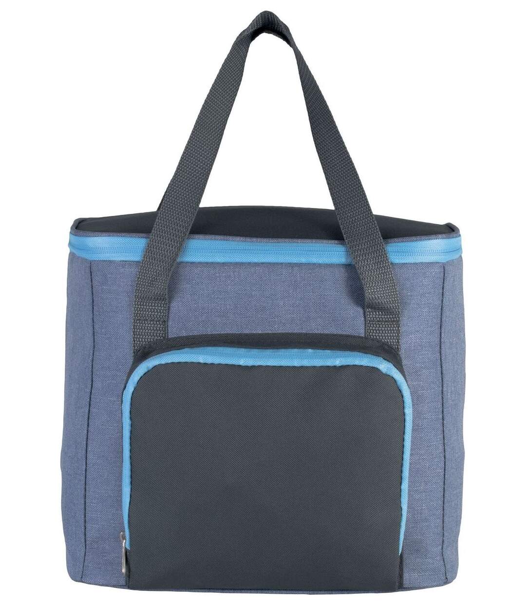 Sac isotherme avec poche zippée - KI0347 - bleu et gris foncé