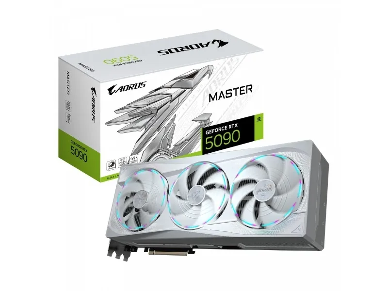 AORUS GeForce RTX 5090 MASTER ICE 32G - OC Edition - grafikkort - GeForce RTX 5090 - 32 GB GDDR7 - PCI Express 5.0 - 3 x DisplayPort, HDMI