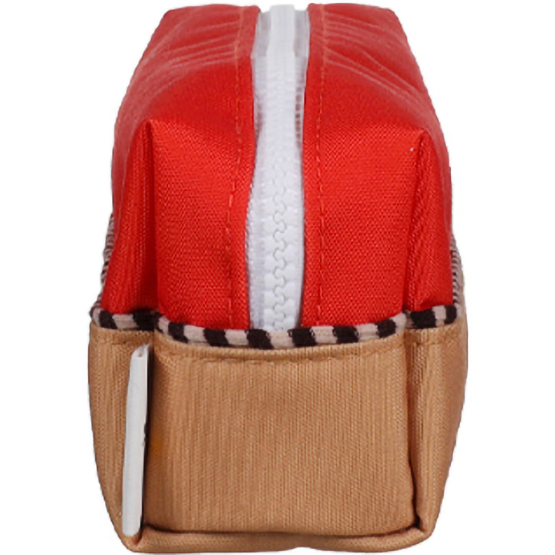 sticky lemon pennenetui colourblocking - red hat - jane beige