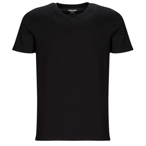 Jack & Jones - JJEORGANIC BASIC TEE SS V-NECK - Noir