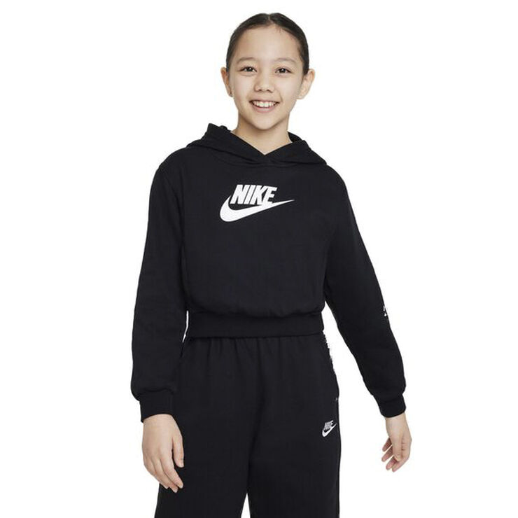 Nike Sportswear Club Fleece Cropped hættetrøje Sort