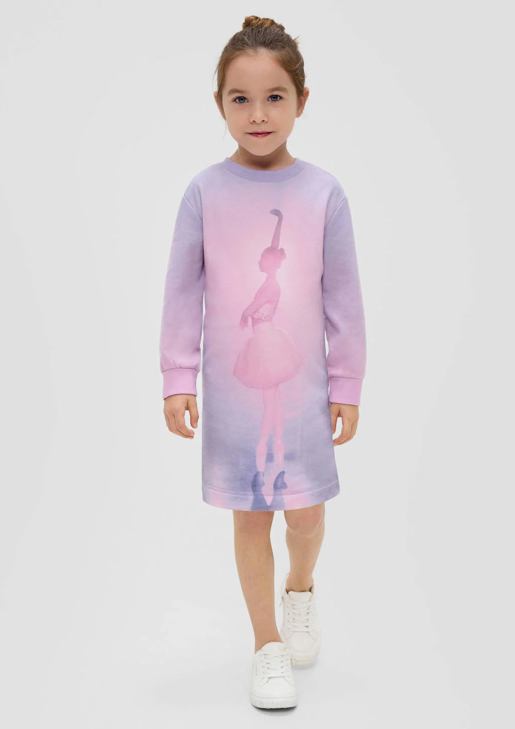 s.Oliver sweatjurk met printopdruk lila/roze