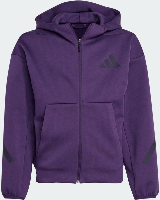 adidas - Z.N.E. Sportjack - Paars - Kinderen - Met Capuchon en Lange Rits
