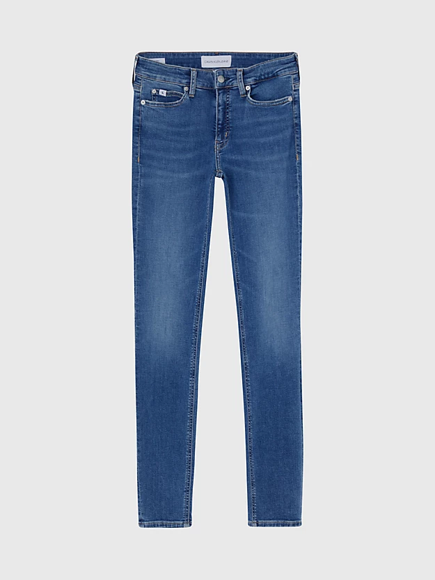 Calça jeans skinny a vita media