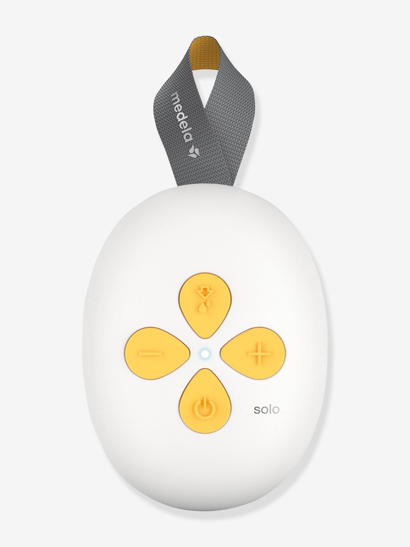 Bomba tira-leite elétrica recarregável Medela Solo, tamanho médio, amarela, bicolor/multicolorida