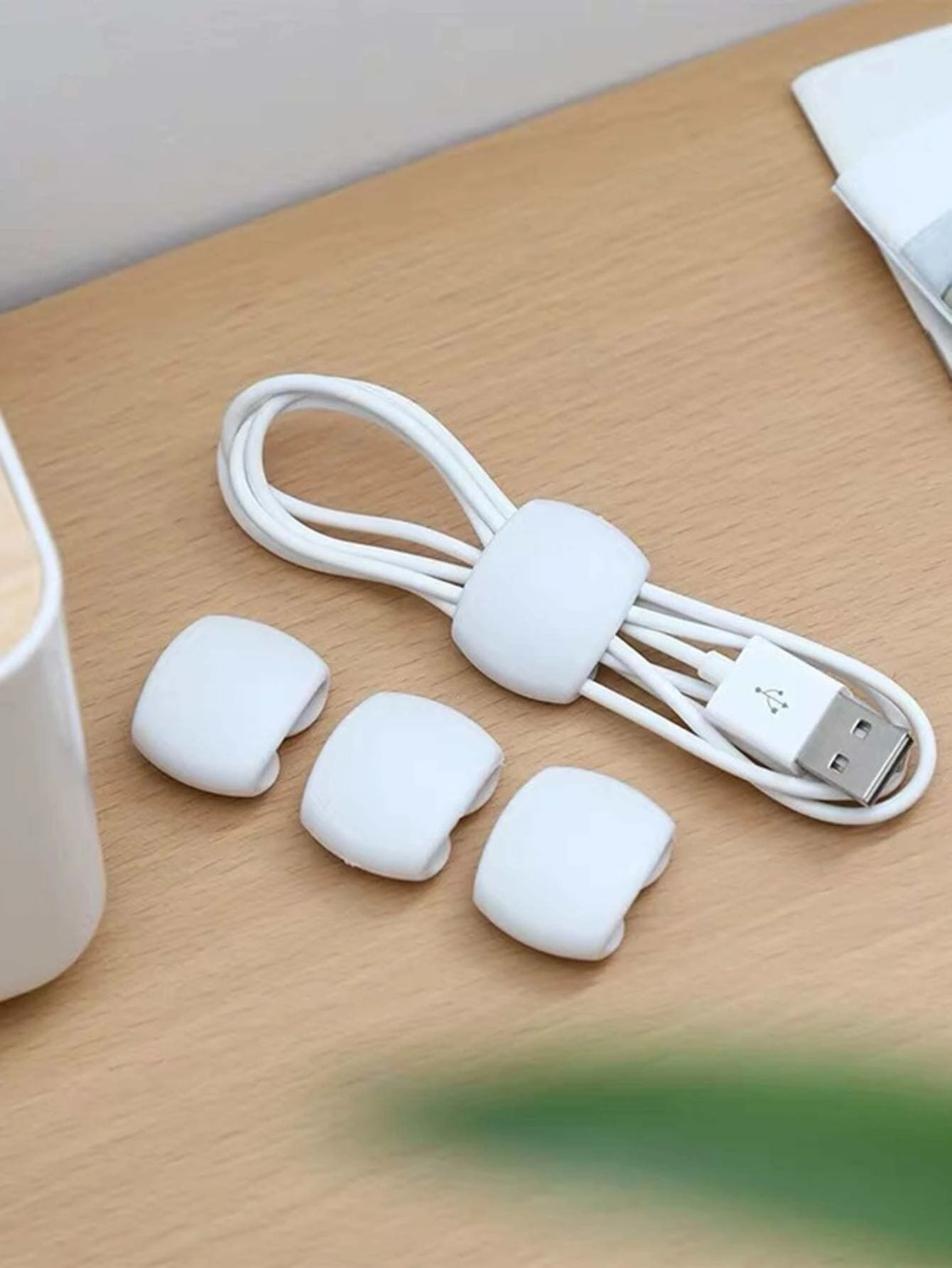 (10er Set) Silikon Kabel Organizer Clip Kabelhalter - Assortiert