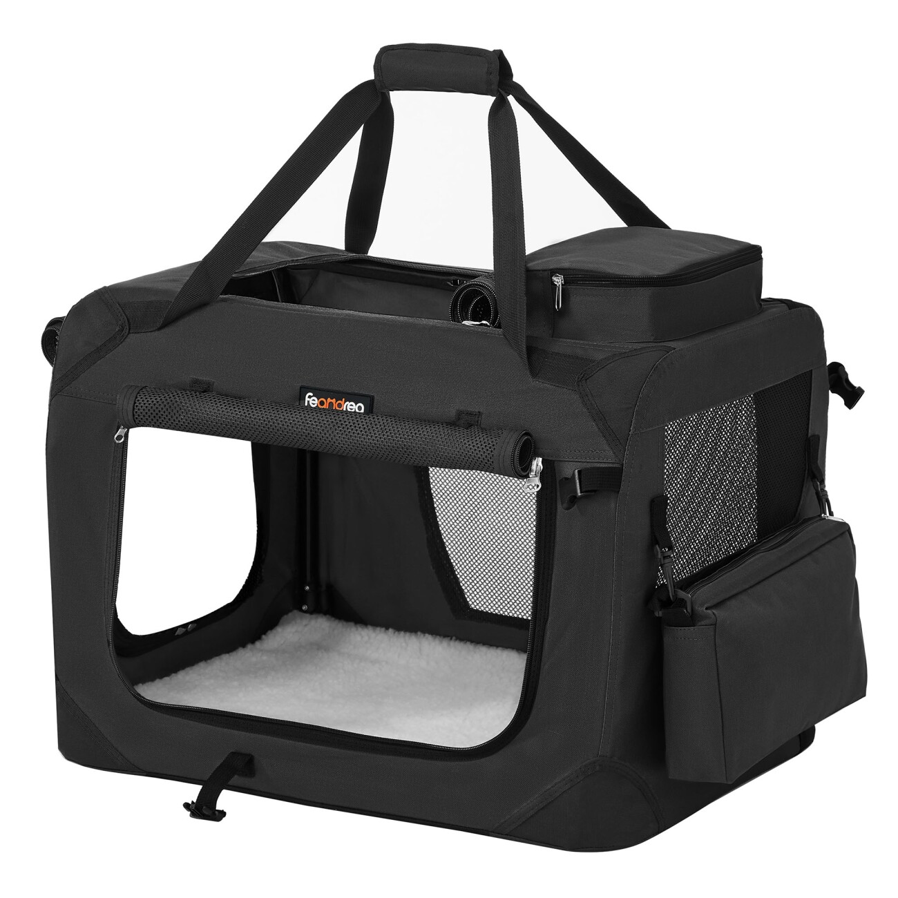 FEANDREA S-XXXL Transportbox Oxford-Gewebe schwarz 50 cm, 35 cm, 35 cm