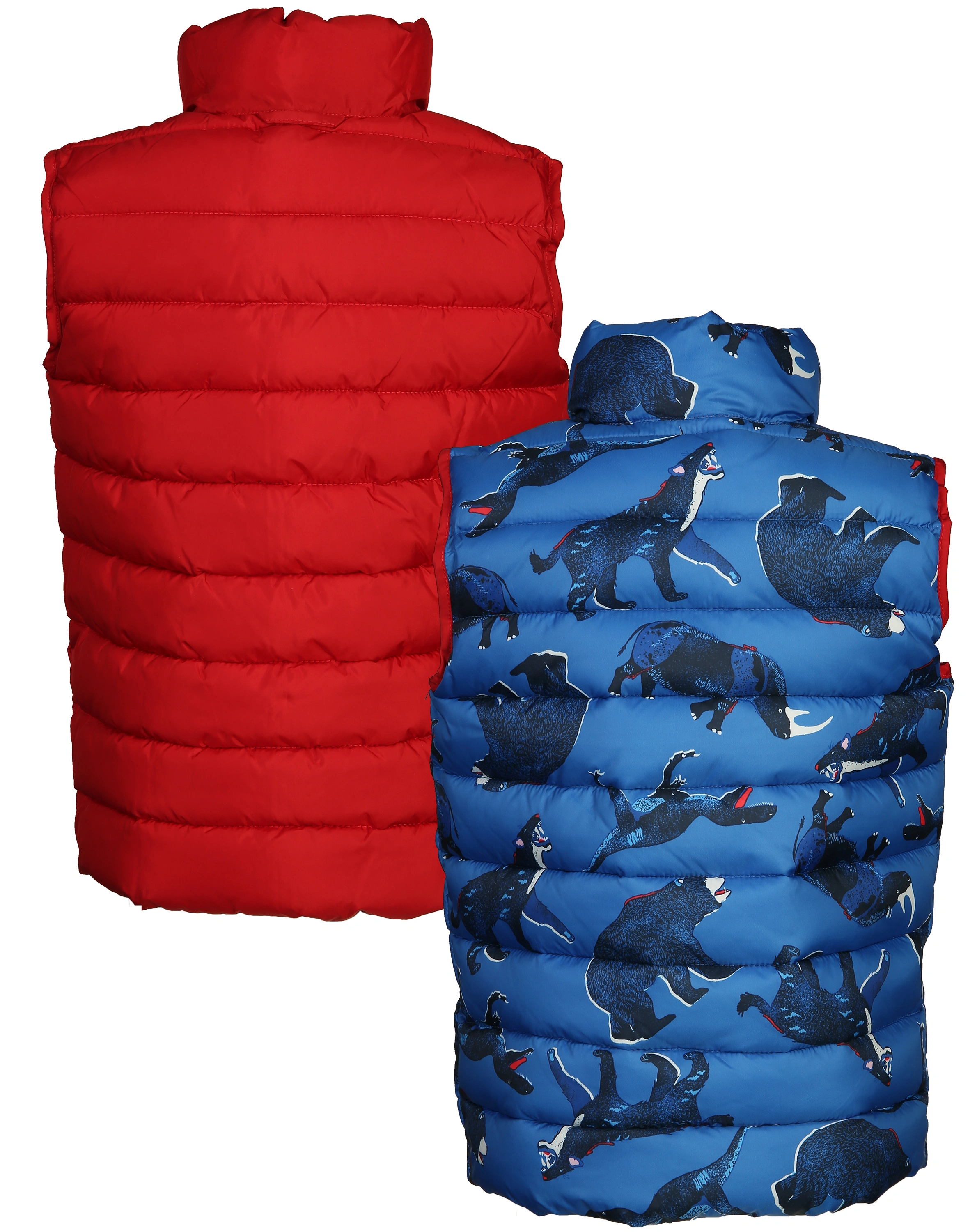 Steppweste FLIP - BEAST zum Wenden in blau