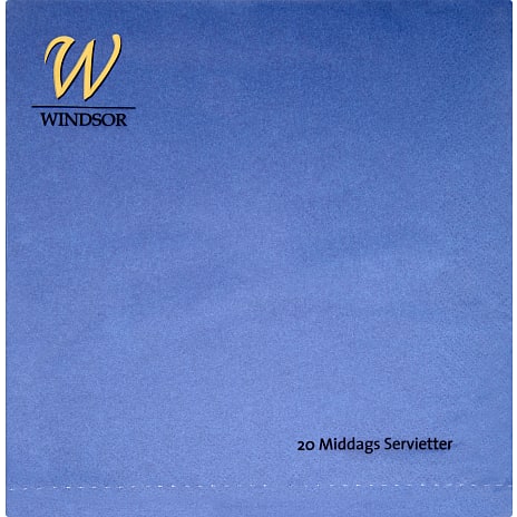Windsor ensfarvede servietter 40x40 cm 20-pak - mørkeblå