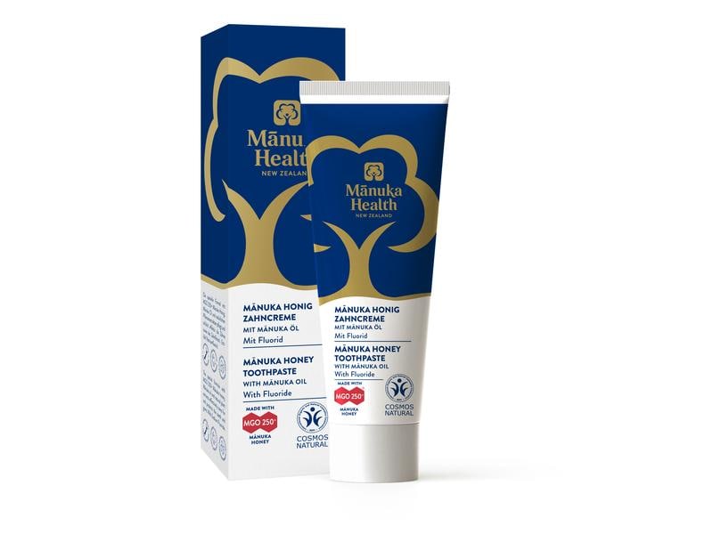 Manuka Health Zahncreme MGO 250  75 ml Natürliche Zahncreme mit Manuka Honig und Manuka Öl sowie mit Fluorid