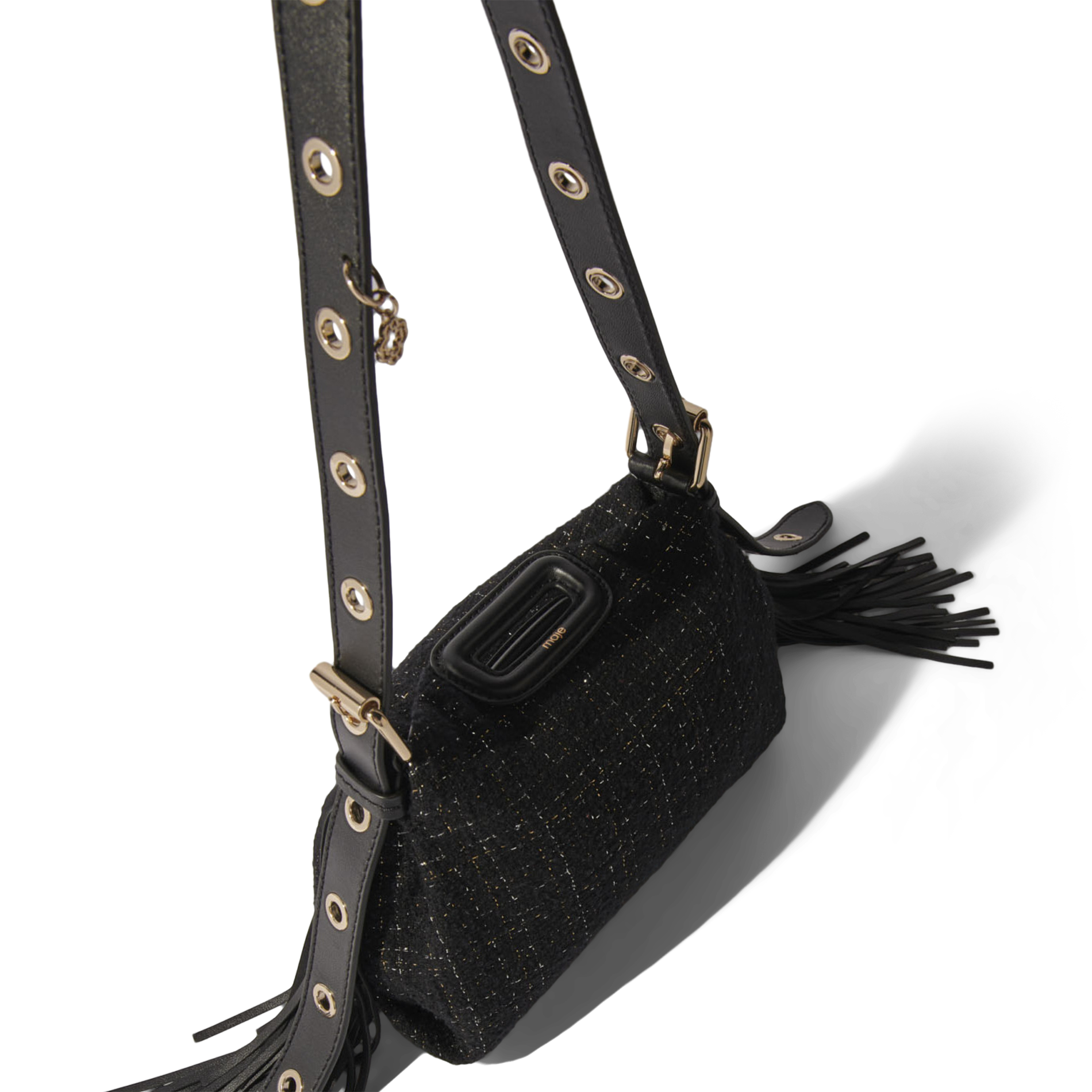 MISS M MINI - Sac porté épaule en cuir mélangé | Noir