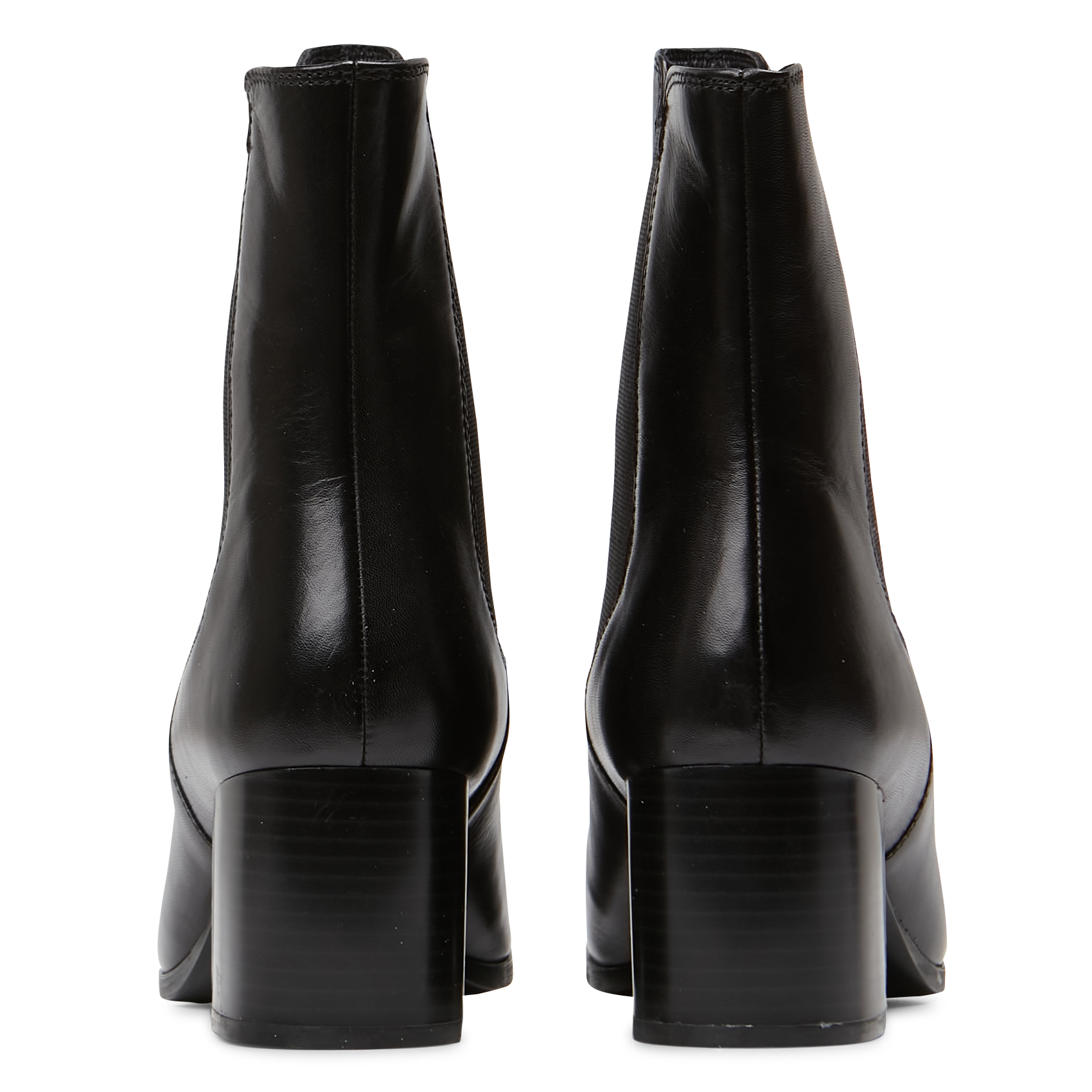 ALDERIC - Bottines à talon en cuir lisse | Noir