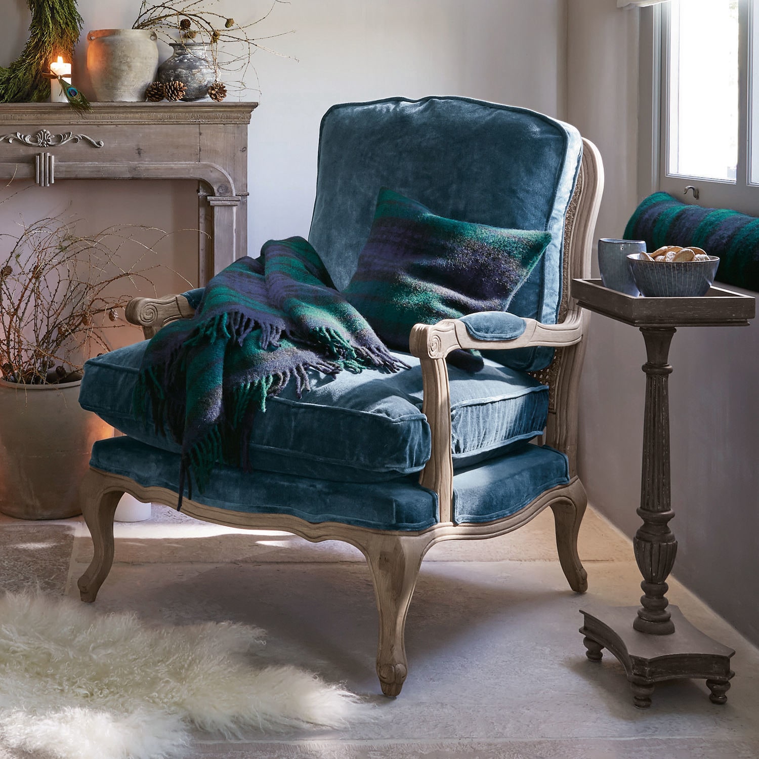 Sessel Corlay blau/braun