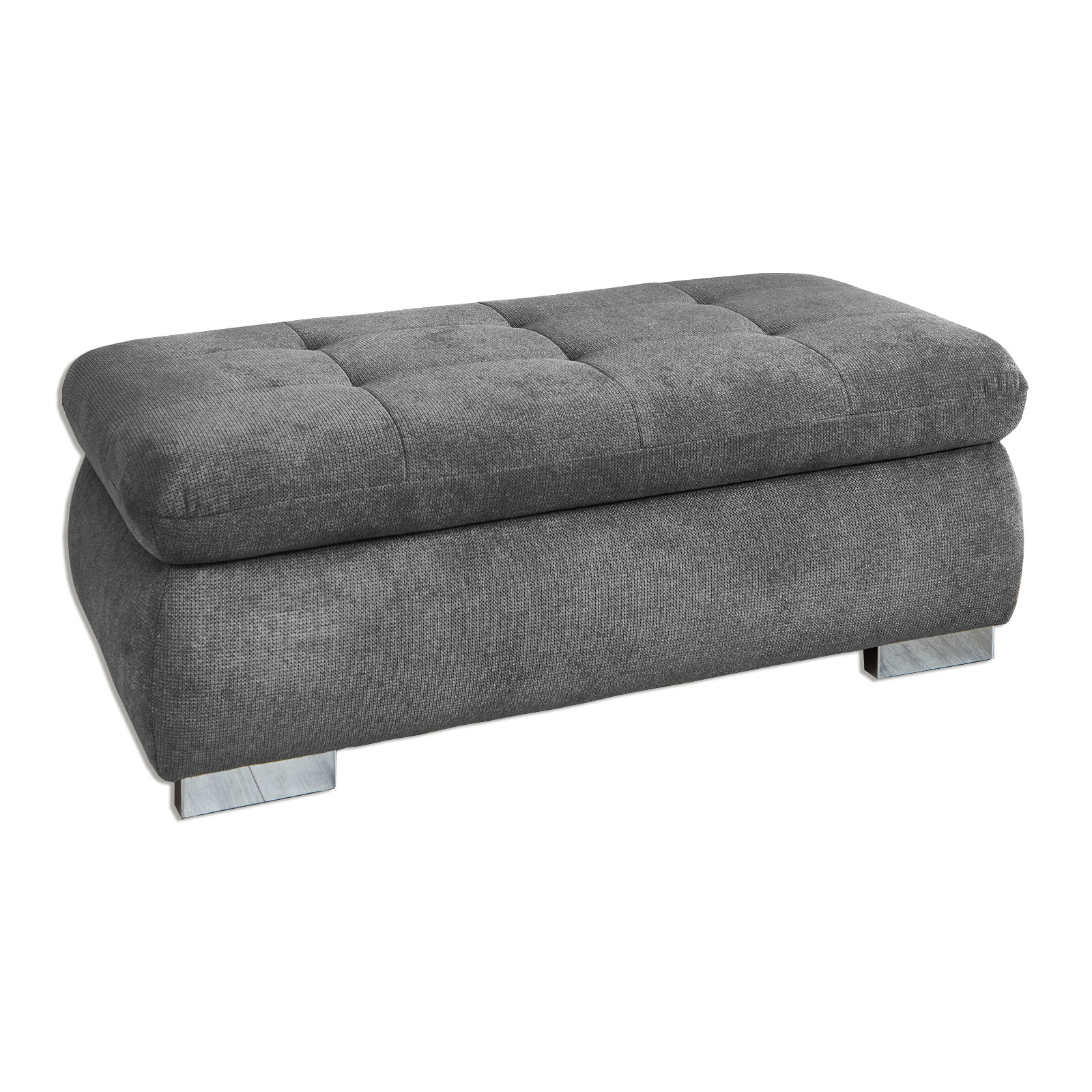 polsterpower Hocker - grau - aufklappbar
