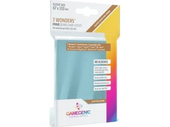 GameGenic PRIME 7 Wonders Sleeves 67x103 mm