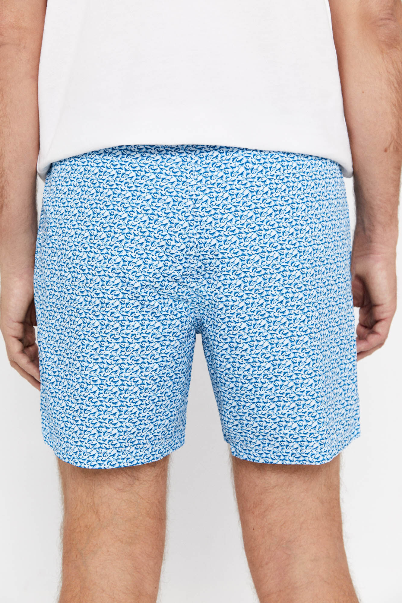 Micro biquíni com estampa de baleia - Azul