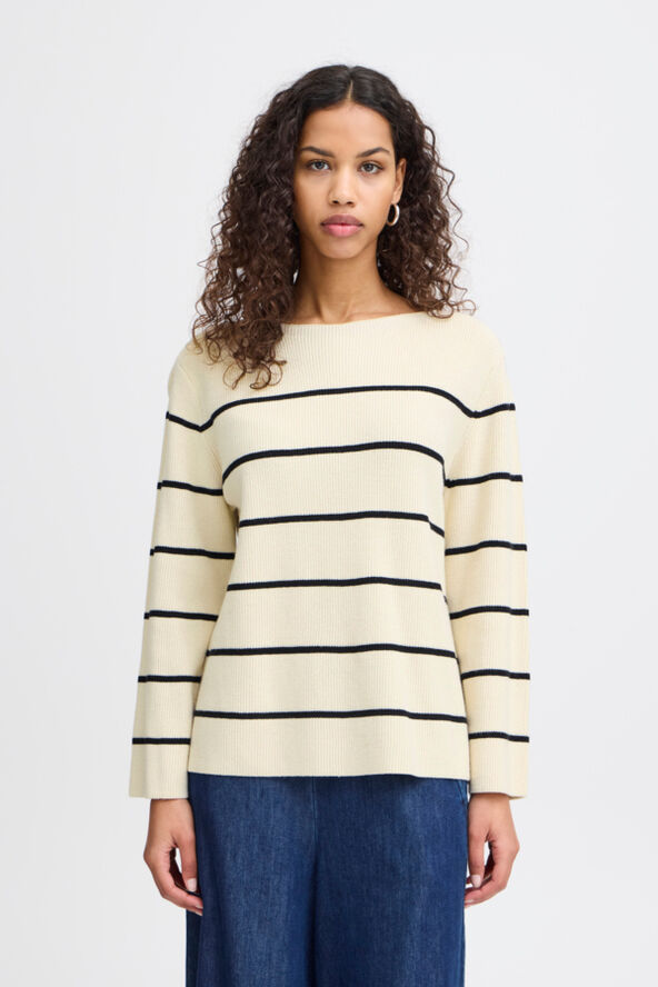 ICHI IHBOSTON LS6 Almond milk black stripe
