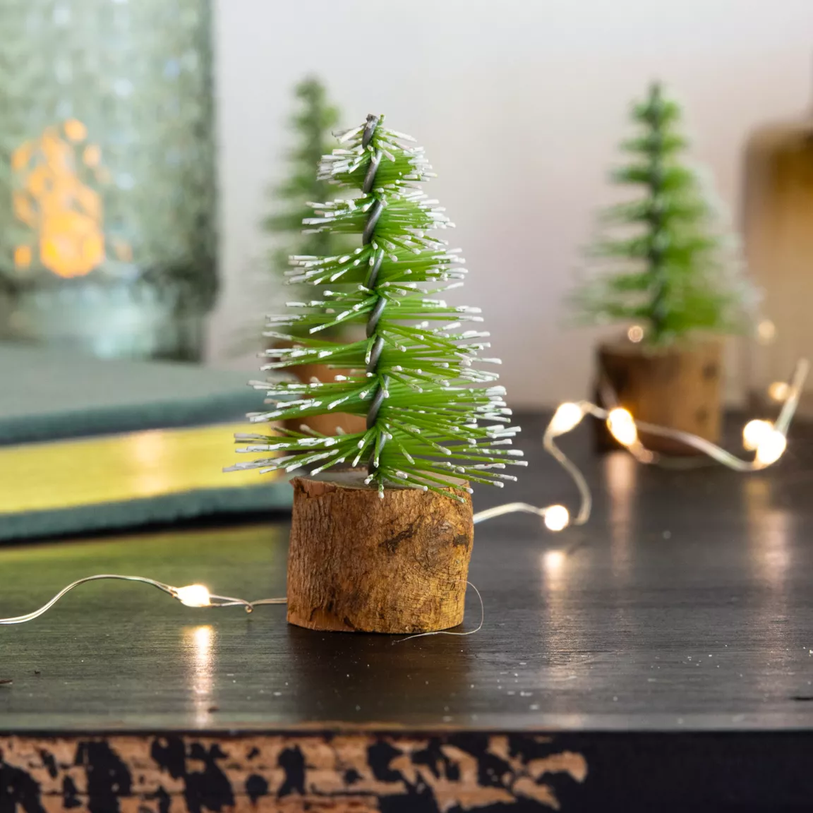 Set de décorations à parsemer Sapins en lot de 12 Vert