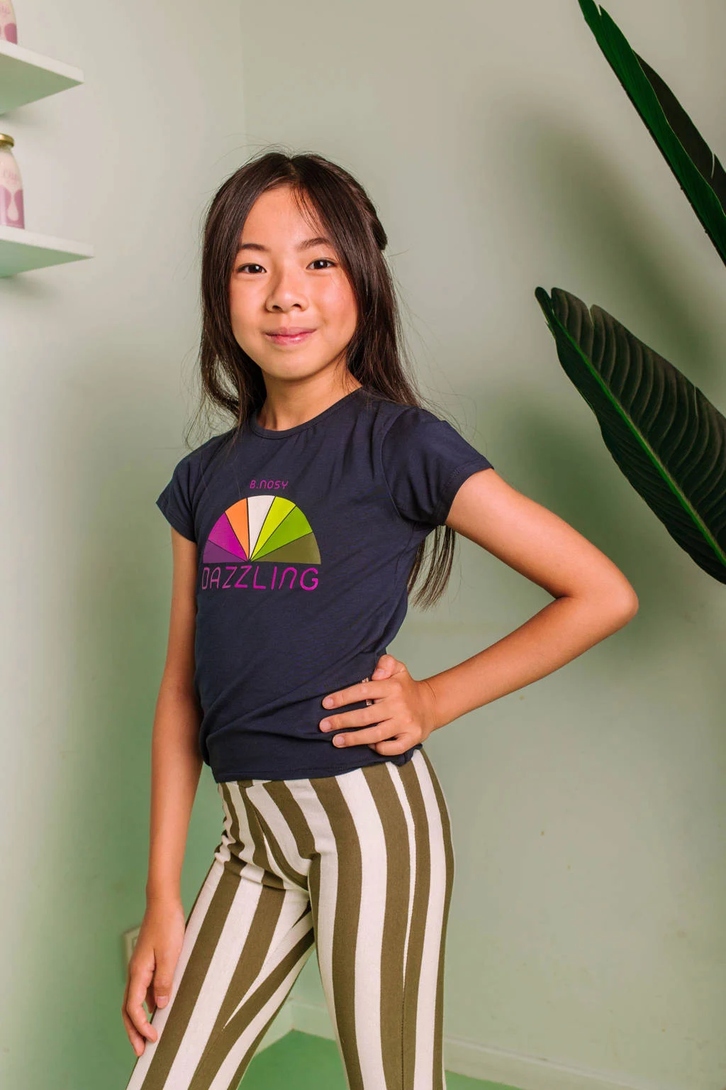 B.Nosy T-shirt B.Dazzeling met printopdruk donkerblauw