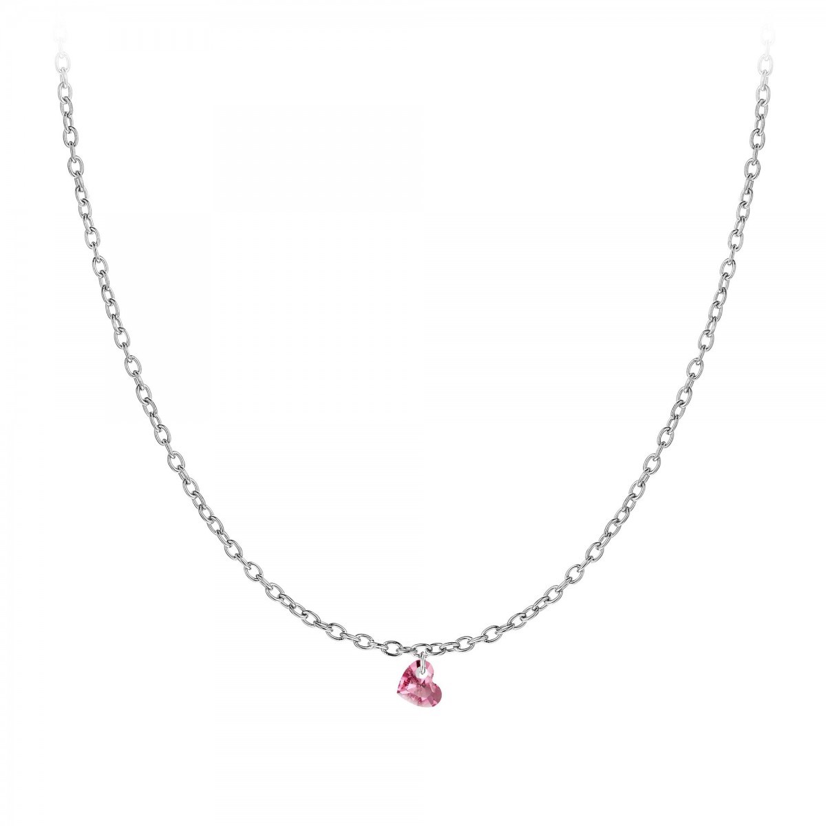 Chaine maille forçat et coeur SC Crystal