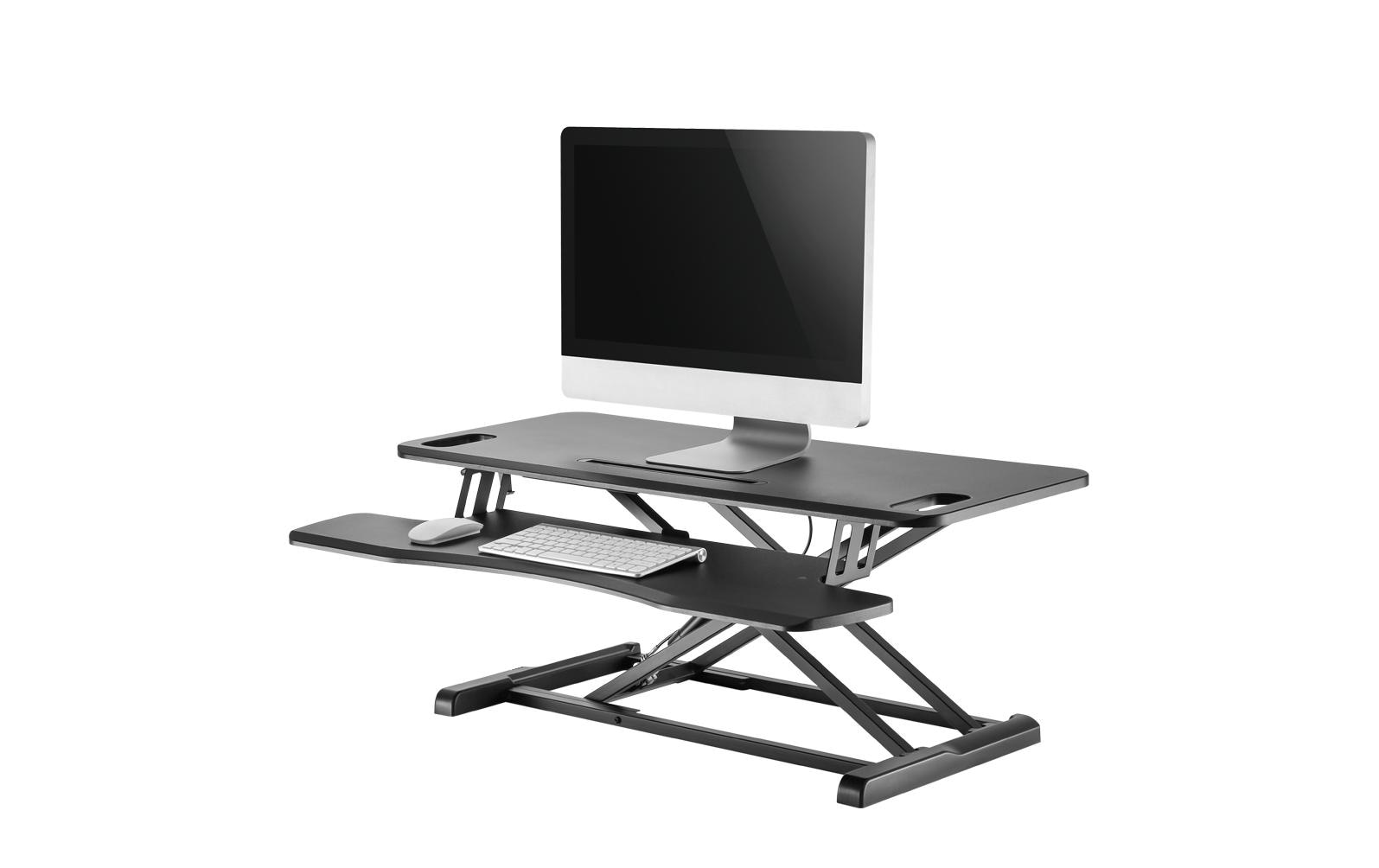 Monitor Erhöhung NS-WS300BLACK Schwarz<br>Sitz-Steh-Workstation 15 kg