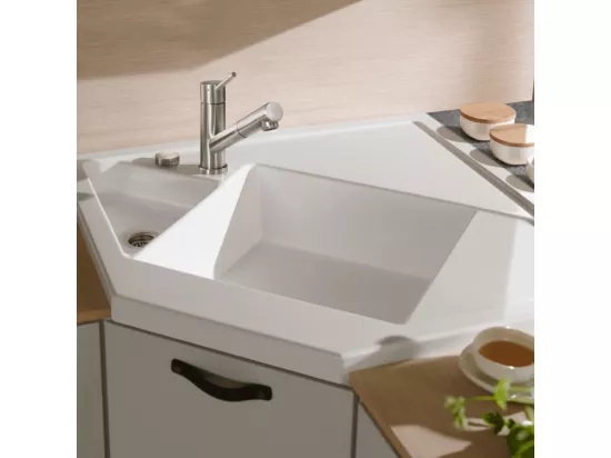 Bouton pour vidage évier 1 cuve VILLEROY & BOCH finition inox brossé