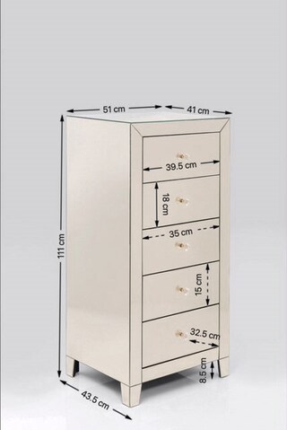 KARE DESIGN Hochkommode 110 x 49 cm braun