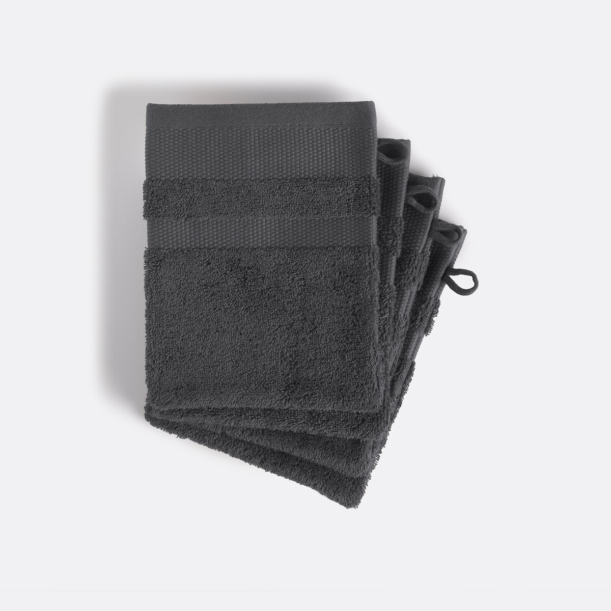 LA REDOUTE INTERIEURS<br>Conjunto de 4 panos de rosto em algodão penteado 600g/m2, Kheops