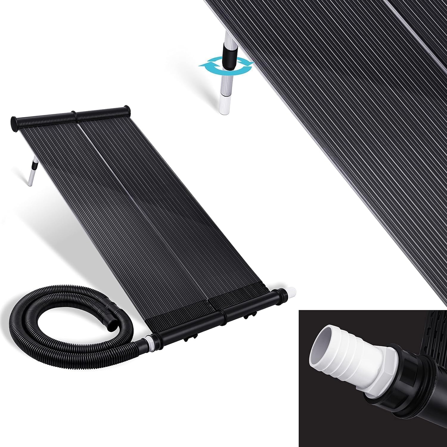 KESSER® Solarkollektor Poolheizung Warmwasser Heizung Solarheizung für Pools Schwimmbad l Beliebig erweiterbar l UV-beständiger Kunststoff (108 x 73 cm)