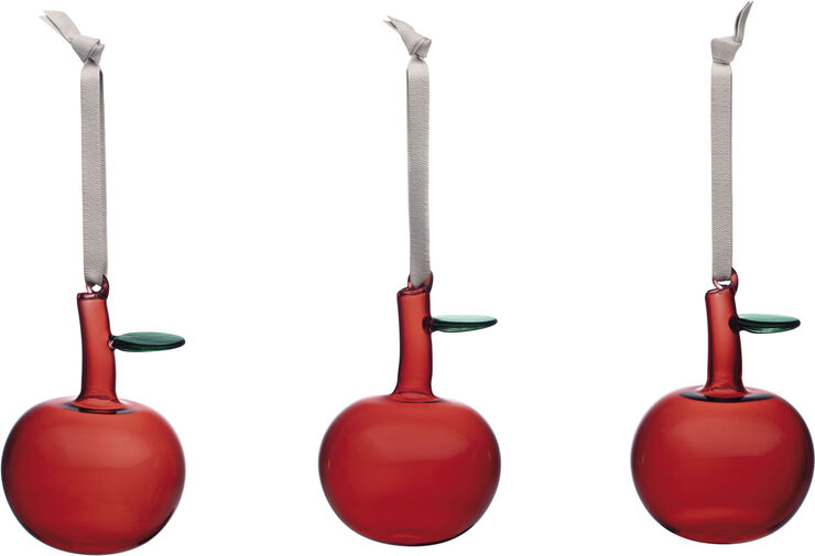 Iittala Iittala glas æble 3-pak rød Rød