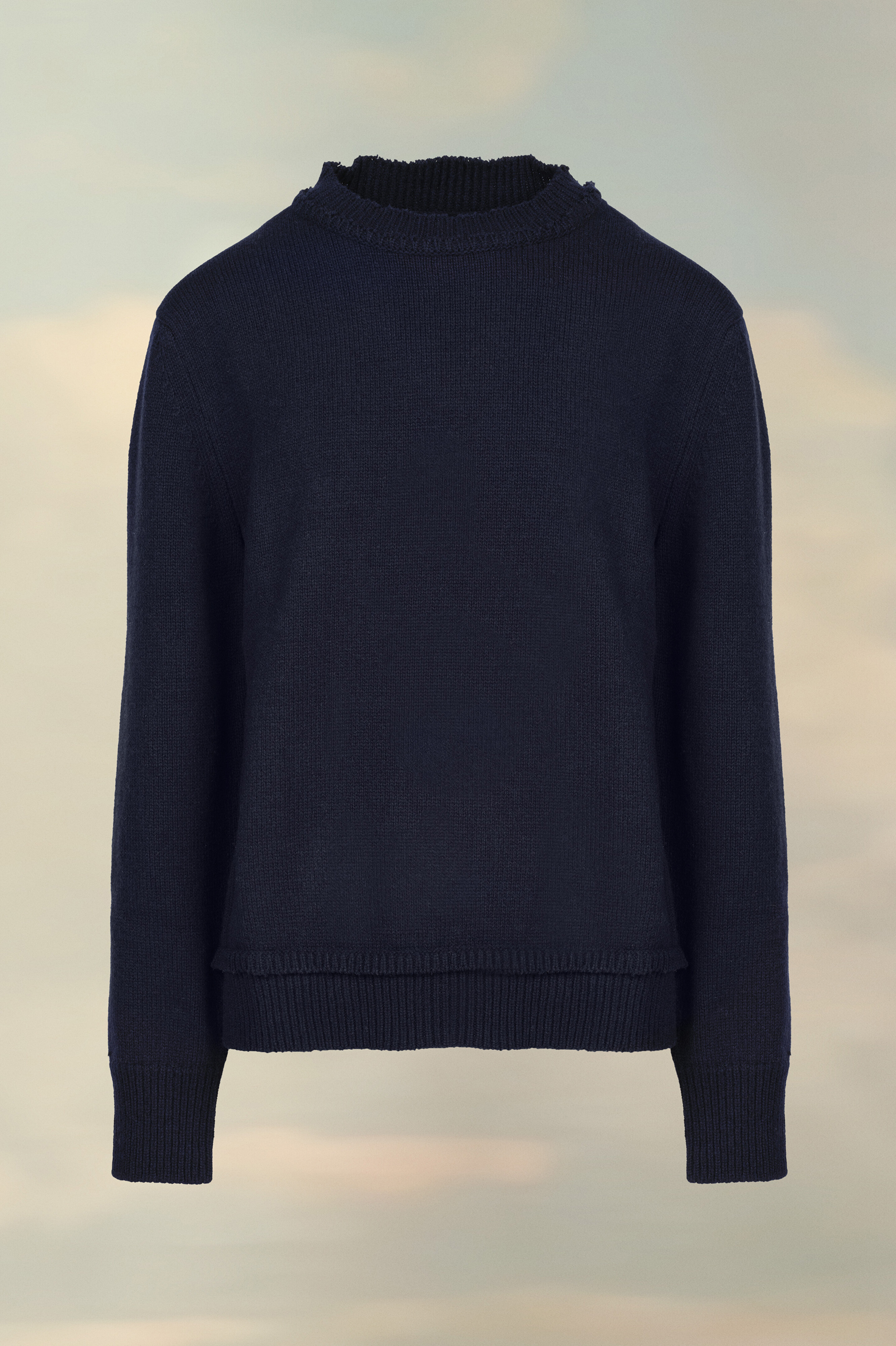Pull avec coudières Bleu Navy