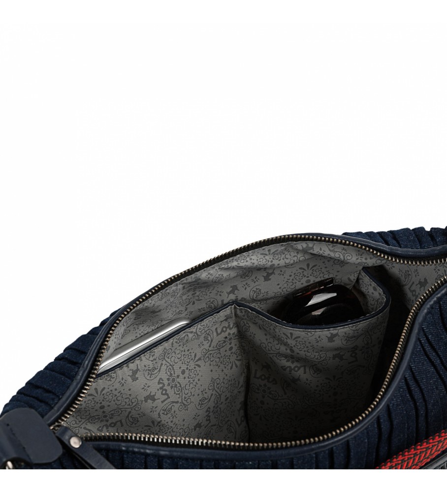 Bolsa de ombro Lois 313270. Azul-marinho - 27x22x10cm -