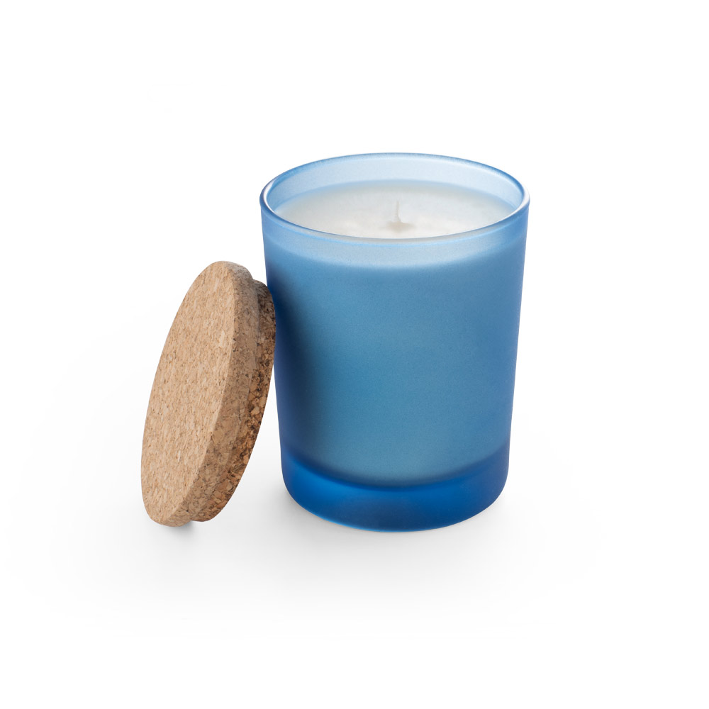 hi!dea 95075 - Bougie aromatique dans une coupe en verre avec couvercle en liège 180 g