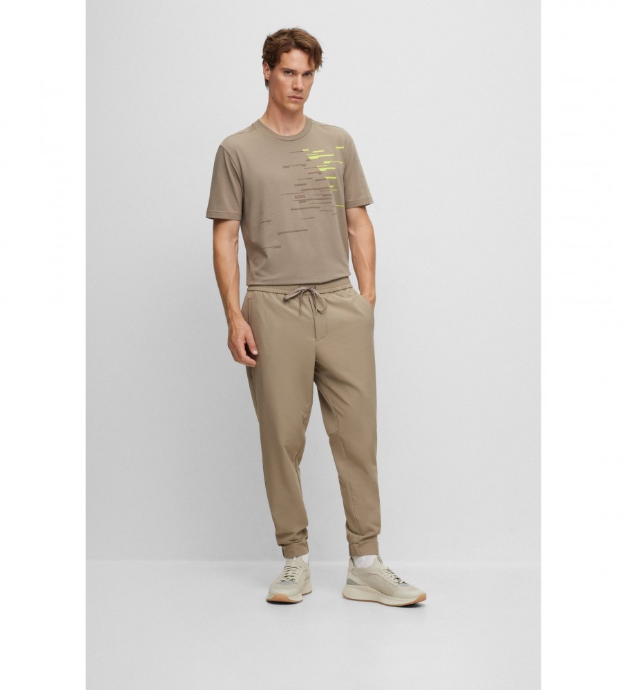 Camiseta BOSS marrom de grife