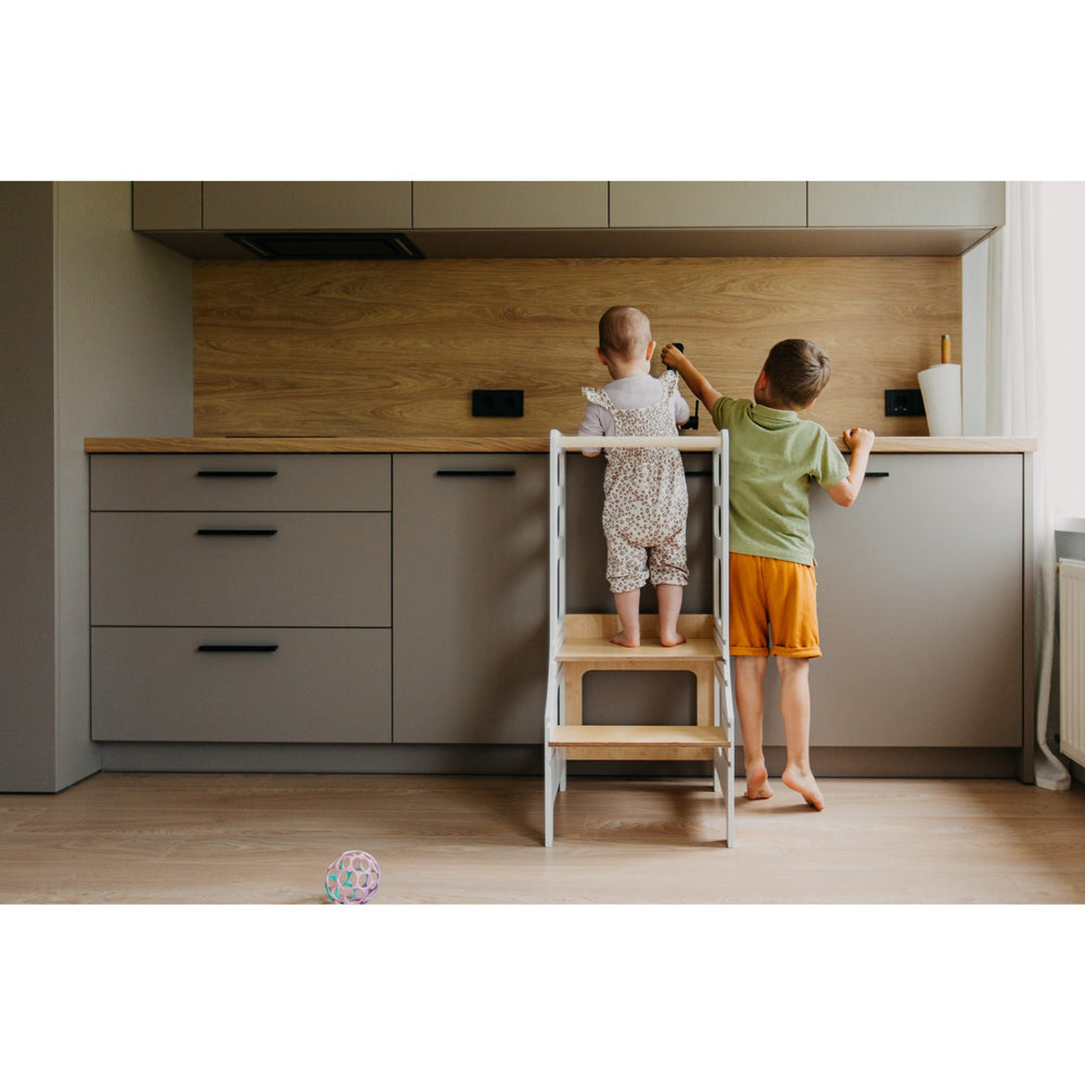 Køb Duck Woodworks Læringstårn Justerbart White