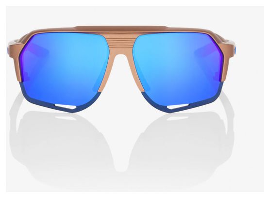 Lunettes 100% - Norvik Chrome Cuivré Mat Verres Miroir Multicouche bleu
