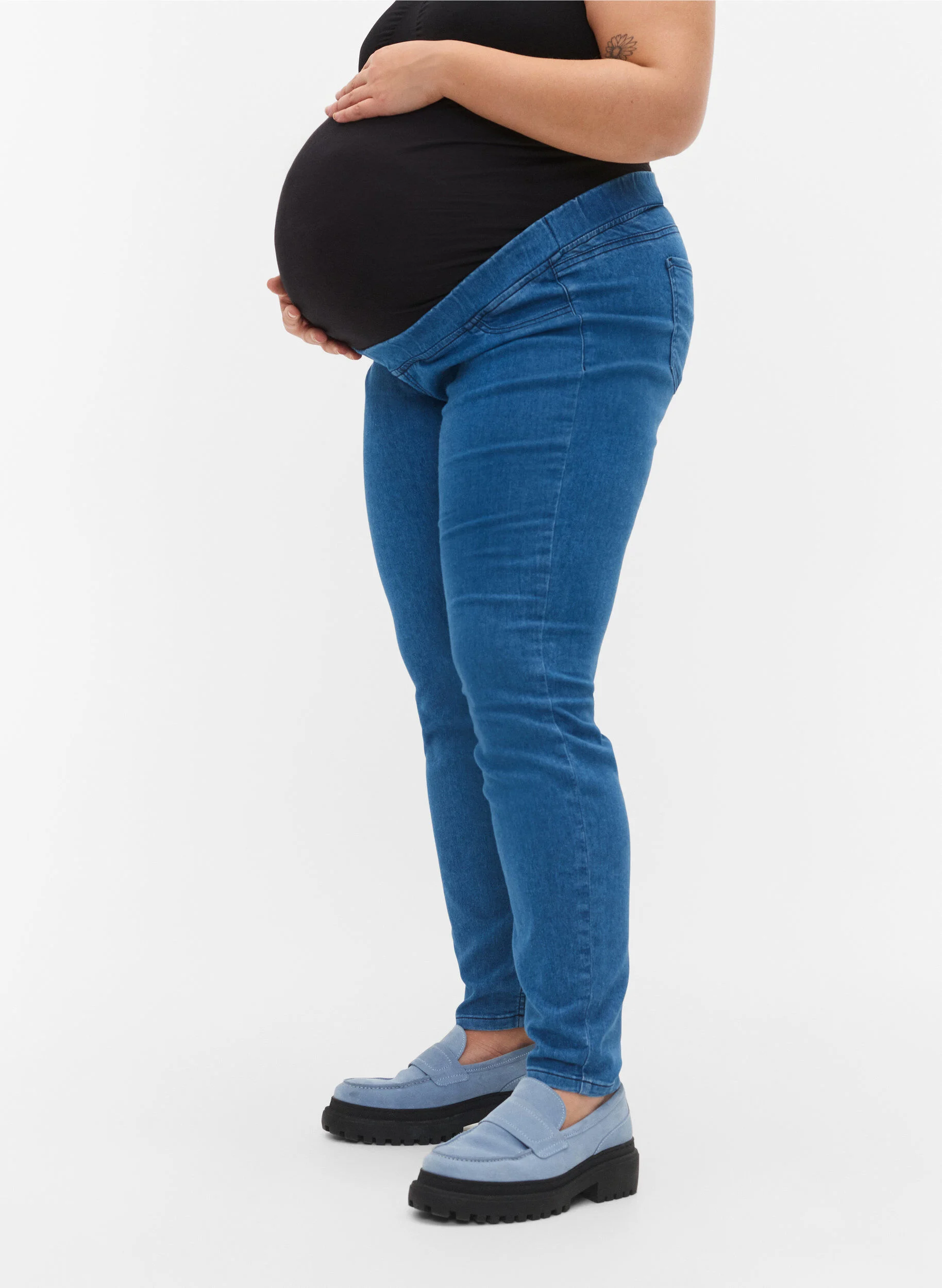 Graviditets jeggings med baglommer