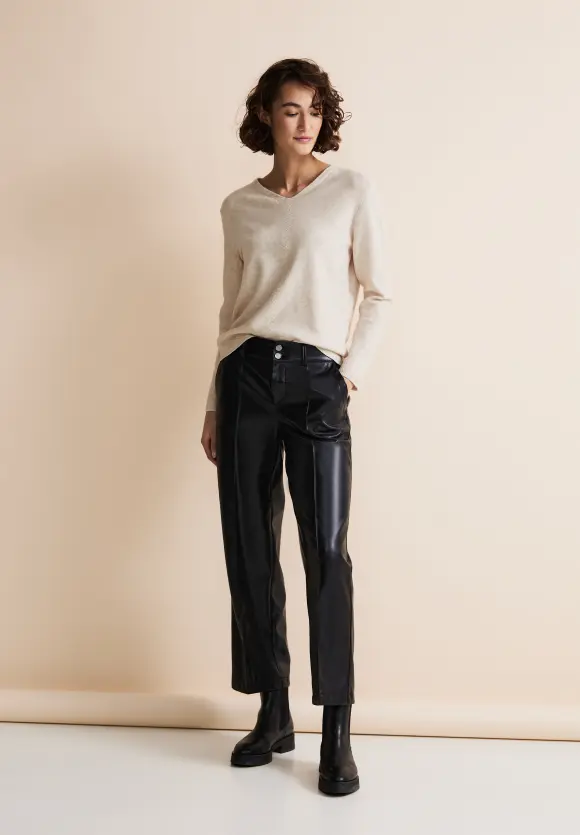 Basic Pullover - whisper cream melange