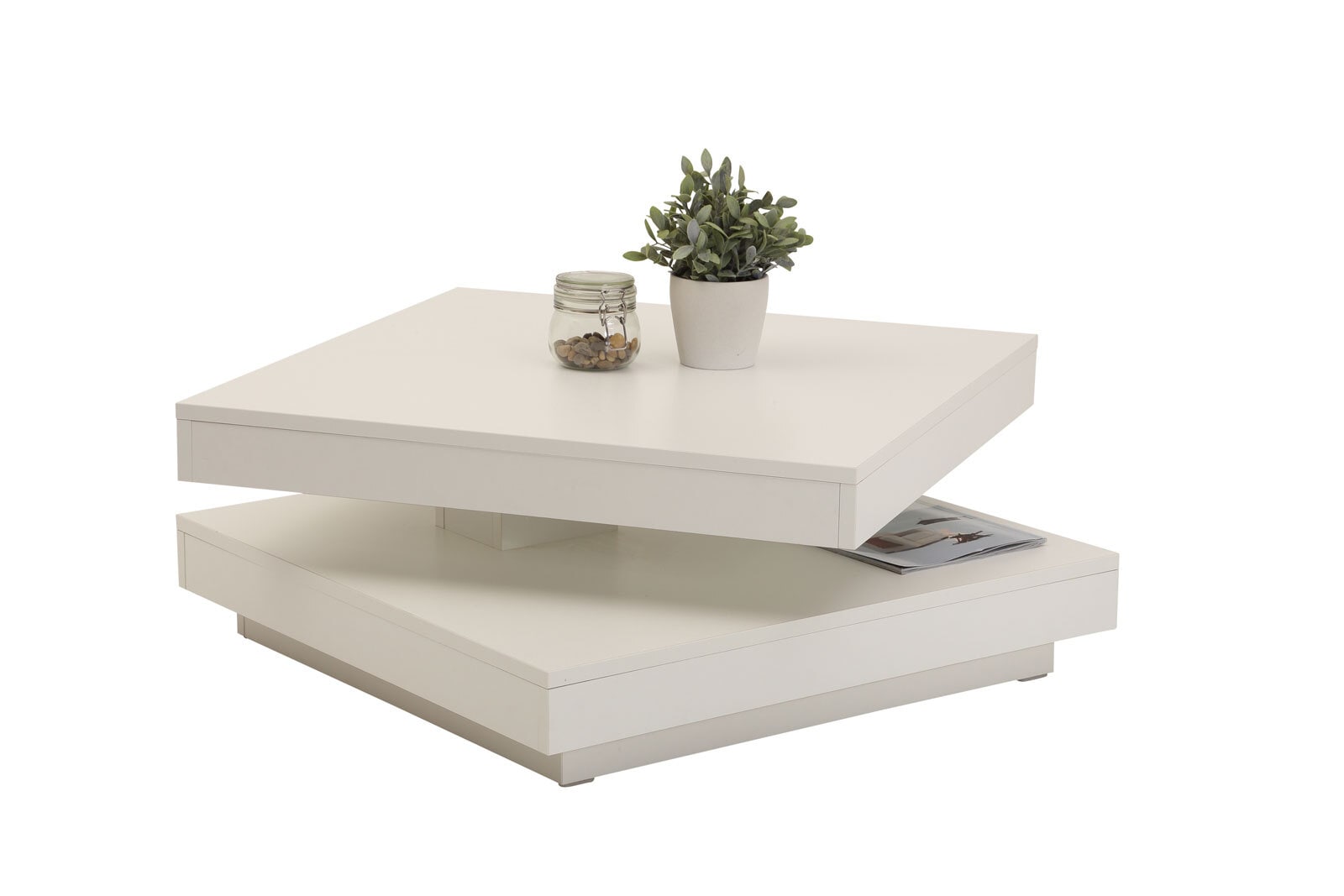 Couchtisch ANDY 67 x 67 cm weiß